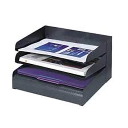 Roomfactory Company Steel Desk Tray Sorter- 8-Tier- Letter-Size- Black RO1620862